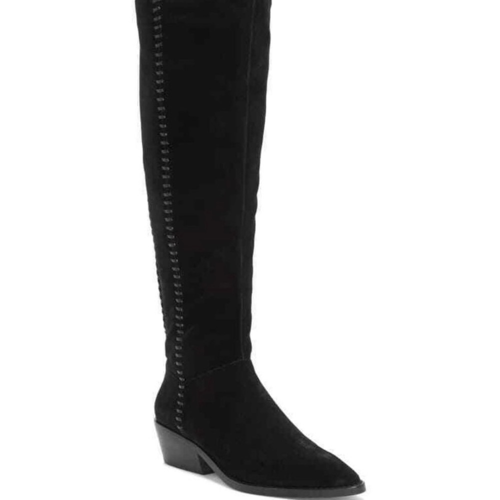 1. State Sage Women Leather Zip Up Pointed Toe Over The Knee Riding Boot, 7.5M